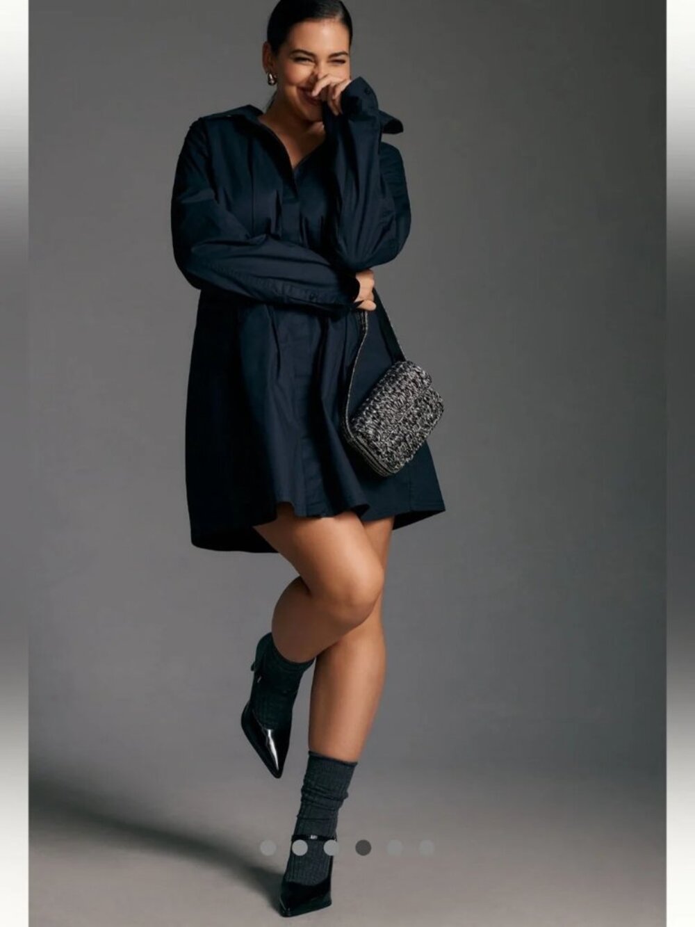 Pilcro Pintuck Mini Shirt Dress Size 1X